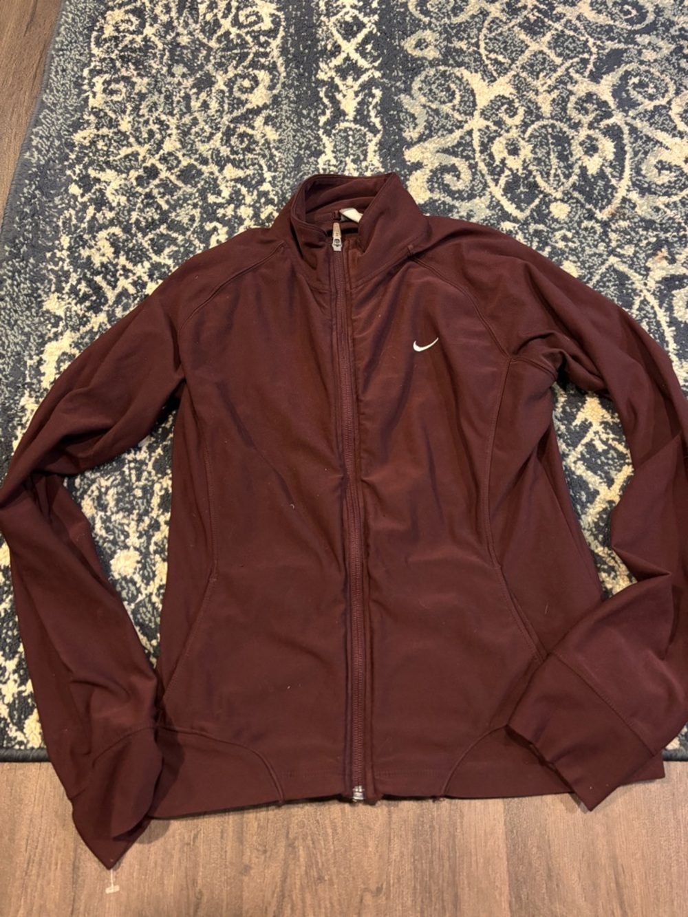 Nike Women’s Burgundy Zip-Up Bomber Jacket